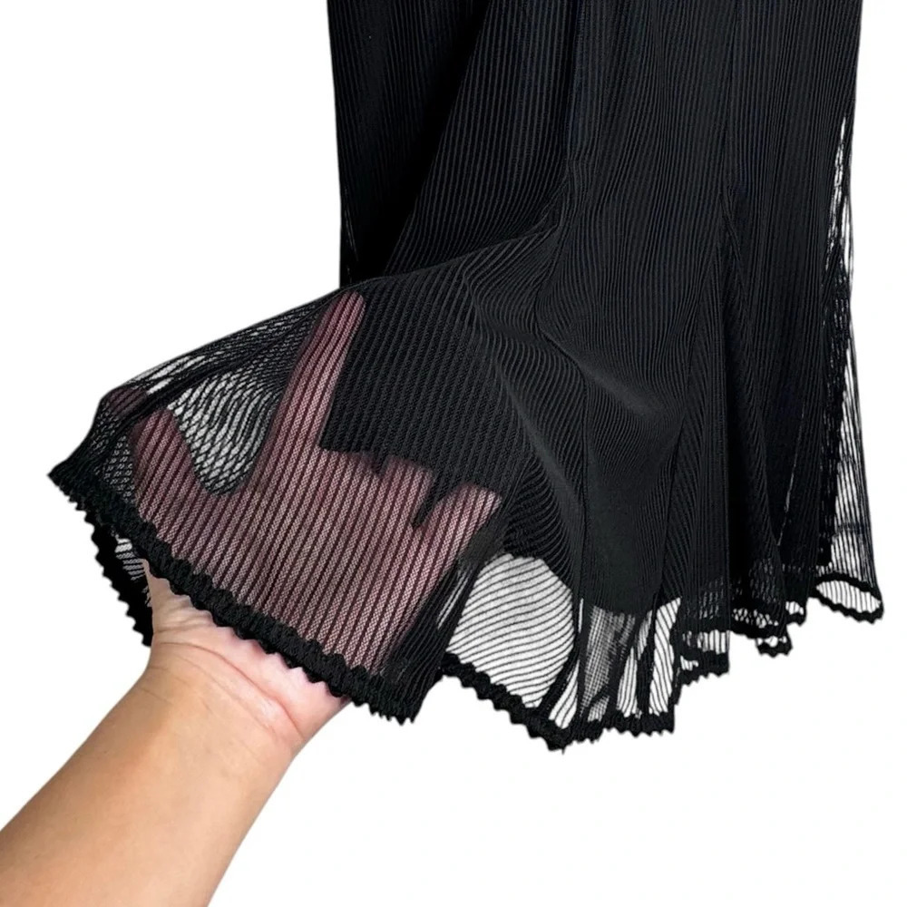 Revolve NBD Aida Dress in Black. Romantic Plunge Low Cut Neck Mini Dress. Large - Picture 6 of 14